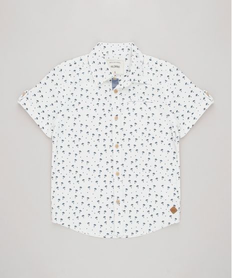 Camisa-Infantil-Estampada-de-Coqueiros-com-Bolso-Manga-Curta-Off-White-9545402-Off_White_1