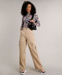 Calca-de-Sarja-Feminina-Baggy-Cargo-com-Argola-Bege-9669108-Bege_3