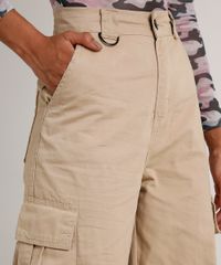Calca-de-Sarja-Feminina-Baggy-Cargo-com-Argola-Bege-9669108-Bege_5