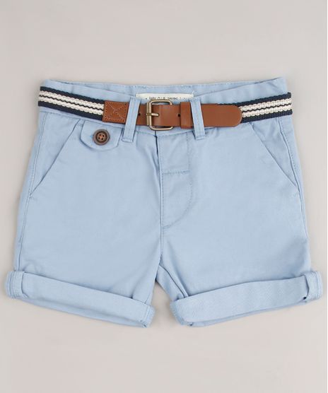 Bermuda-de-Sarja-Infantil-Slim-com-Cinto-Azul-Claro-8710132-Azul_Claro_1