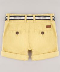 Bermuda-de-Sarja-Infantil-Slim-com-Cinto-Mostarda-8710132-Mostarda_2