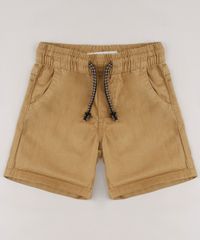 Bermuda-de-Sarja-Infantil-com-Cordao-e-Bolsos-Kaki-9633857-Kaki_1