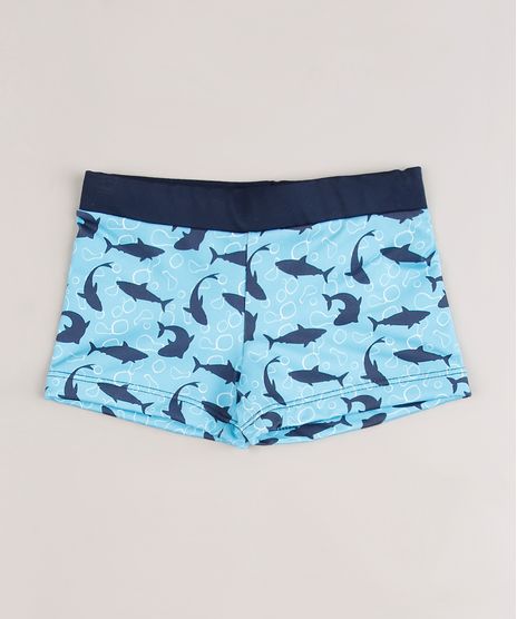 Sunga-Infantil-Boxer-Estampada-de-Tubarao-Protecao-UV50--Azul-9667358-Azul_1