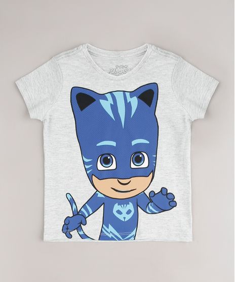 Camiseta-Infantil-Pj-Masks-Gato-Manga-Curta--Cinza-Mescla-Claro-9618750-Cinza_Mescla_Claro_1