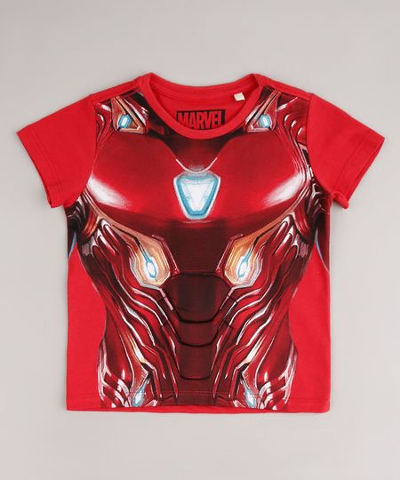 Camiseta-Infantil-Homem-de-Ferro-Manga-Curta-Vermelha-9681351-Vermelho_1