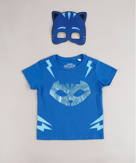 Camiseta-Infantil-Estampada-Pj-Masks-Gato-Manga-Curta---Mascara-Azul-9618745-Azul_1