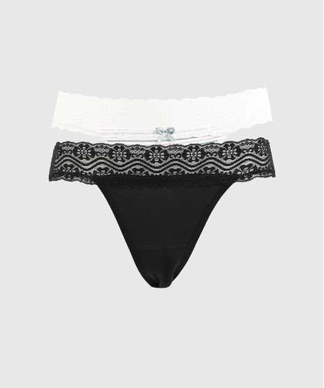 Kit-de-2-Calcinhas-Biquini-com-Renda-Listrada-Multicor-9669977-Multicor_1