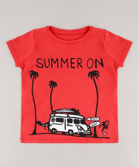 Camiseta-Infantil-Summer-On-Manga-Curta-Vermelha-9664953-Vermelho_1