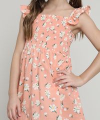Vestido-Infantil-Estampado-Floral-com-Babado-Sem-Manga-Coral-9560187-Coral_4