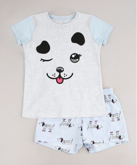 Pijama-Infantil-Cachorro-Manga-Curta-Cinza-Mescla-Claro-9641229-Cinza_Mescla_Claro_1