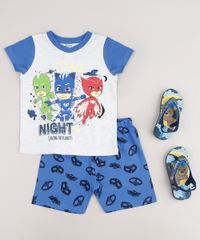Pijama-Infantil-PJ-Masks-Manga-Curta-Cinza-Mescla-Claro-9633464-Cinza_Mescla_Claro_3