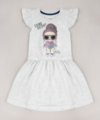 Vestido-Infantil-Lol-Surprise-com-Babado-Sem-Manga-Cinza-Mescla-Claro-9680993-Cinza_Mescla_Claro_1