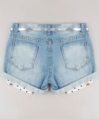 Short-Jeans-Infantil-Minnie-Destroyed---Cinto-Azul-Claro-9638828-Azul_Claro_2