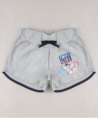Short-Infantil-em-Moletom-My-Little-Poney-com-Laco-Cinza-9675152-Cinza_1