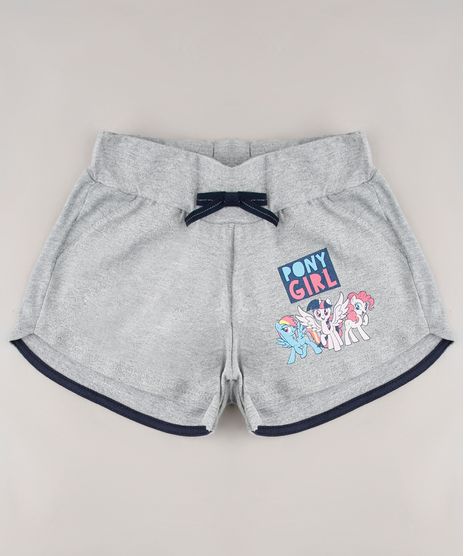 Short-Infantil-em-Moletom-My-Little-Poney-com-Laco-Cinza-9675152-Cinza_1
