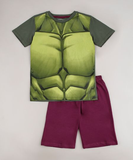 Pijama-Infantil-Hulk-Manga-Curta-Verde-9634446-Verde_1