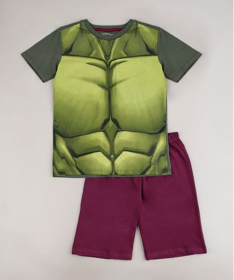 Pijama-Infantil-Hulk-Manga-Curta-Verde-9634446-Verde_1