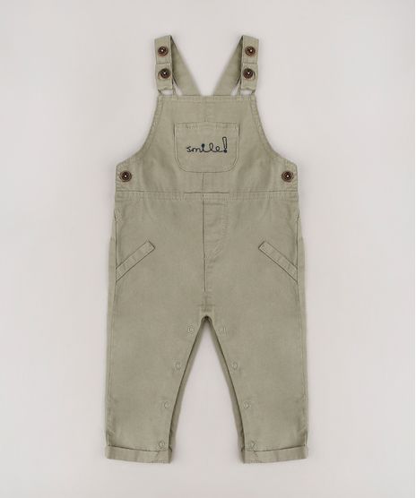 Macacao-de-Sarja-Infantil-com-Bolsos-Smile-Barra-Dobrada-Verde-Militar-9676966-Verde_Militar_1