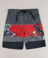 Bermuda-Surf-Infantil-Os-Vingadores-com-Cordao--Chumbo-9653051-Chumbo_1
