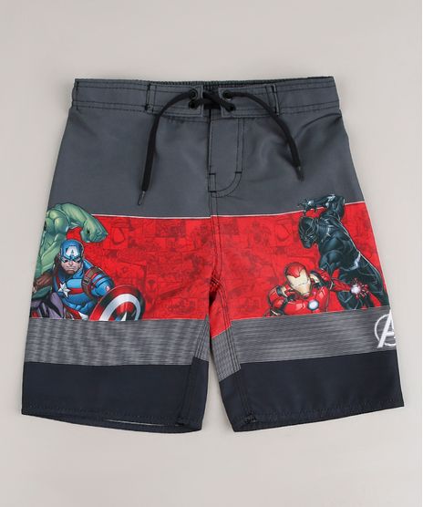 Bermuda-Surf-Infantil-Os-Vingadores-com-Cordao--Chumbo-9653051-Chumbo_1