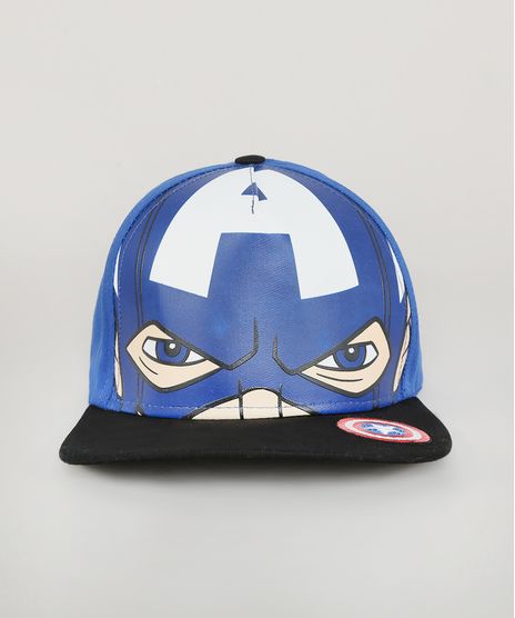 Bone-Infantil-Aba-Reta-Capitao-America-Azul-Royal-9664345-Azul_Royal_1