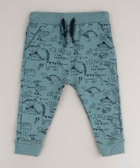 Calca-infantil-Jogger-em-Moletom-Estampado-de-Dinossauros-Verde-9618719-Verde_1