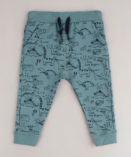 Calca-infantil-Jogger-em-Moletom-Estampado-de-Dinossauros-Verde-9618719-Verde_1