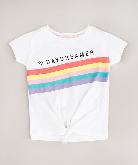 Blusa-Infantil--Daydreamer--com-Glitter-e-No-Manga-Curta-Off-White-9669319-Off_White_1