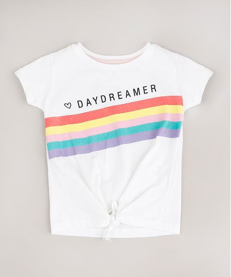 Blusa-Infantil--Daydreamer--com-Glitter-e-No-Manga-Curta-Off-White-9669319-Off_White_1