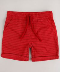 Bermuda-de-Sarja-Infantil-Listrada-com-Cordao-e-Bolsos-Vermelho-9684472-Vermelho_1