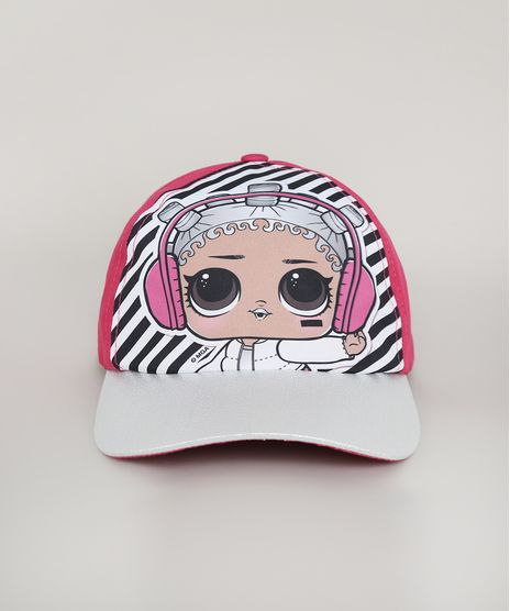 Bone-Infantil-Aba-Curva-LOL-Surprise-com-Lurex-Rosa-Escuro-9669059-Rosa_Escuro_1