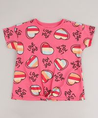 Blusa-Infantil-Estampada-de-Coracoes-com-No-Manga-Curta-Rosa-9674141-Rosa_1