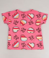 Blusa-Infantil-Estampada-de-Coracoes-com-No-Manga-Curta-Rosa-9674141-Rosa_2