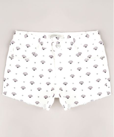 Short-de-Sarja-Infantil-com-Estampado-de-Conchas-Barra-Desfiada-Off-White-9675351-Off_White_1