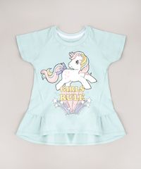 Blusa-Infantil-My-Little-Pony-com-Babado-e-Glitter-Manga-Curta-Verde-Claro-9675163-Verde_Claro_1
