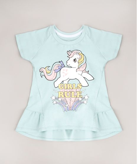 Blusa-Infantil-My-Little-Pony-com-Babado-e-Glitter-Manga-Curta-Verde-Claro-9675163-Verde_Claro_1
