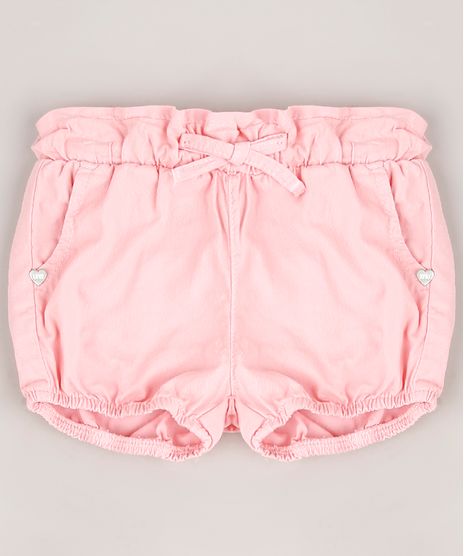 Short-de-Sarja-Infantil-com-Laco-Bolsos-Rosa-Claro-9698928-Rosa_Claro_1
