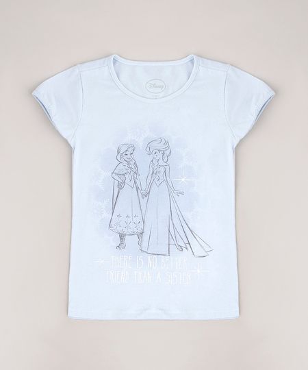 Blusa-Infantil-Frozen-Elsa-e-Anna-com-Glitter-Manga-Curta-Azul-Claro-9687837-Azul_Claro_1
