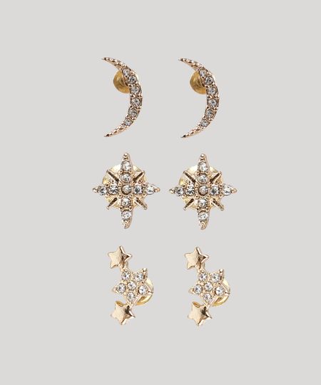 Kit-de-3-Brincos-Femininos-de-Lua-e-Estrelas-com-Strass-Dourado-9650255-Dourado_1 Kit-de-3-Brincos-Femininos-de-Lua-e-Estrelas-com-Strass-Dourado-9650255-Dourado_1