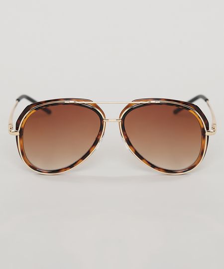 Oculos-de-Sol-Aviador-Infantil-Oneself-Tartaruga-9789538-Tartaruga_1