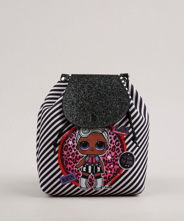 Mochila Infantil LOL Surprise Listrada Preta Único