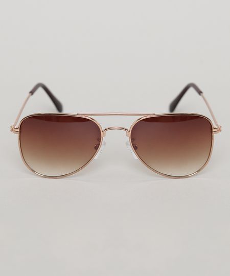Oculos-de-Sol-Aviador-Infantil-Oneself-Dourado-9789478-Dourado_1