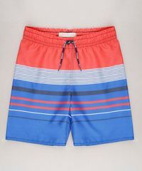 Bermuda-Surf-Infantil-Listrado-com-Velcro-e-Cordao-Laranja-9644135-Laranja_1