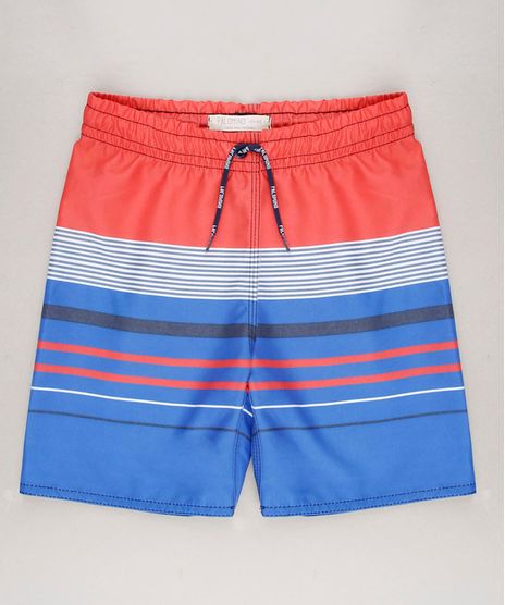 Bermuda-Surf-Infantil-Listrado-com-Velcro-e-Cordao-Laranja-9644135-Laranja_1