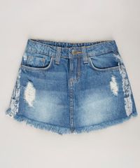 Short-Saia-Infantil-Destroyed-com-Faixa-Lateral-Metalizada-Azul-Medio-9672128-Azul_Medio_1