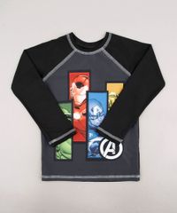 Blusa-de-Praia-Infantil-Os-Vingadores-Raglan-Manga-Longa--Preta-9667734-Preto_1