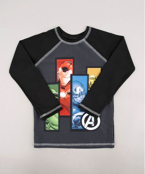 Blusa-de-Praia-Infantil-Os-Vingadores-Raglan-Manga-Longa--Preta-9667734-Preto_1