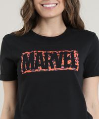 Blusa-Feminina-Marvel-Animal-Print-Manga-Curta-Decote-Redondo-Preta-9700798-Preto_4