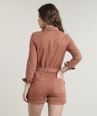 Macaquinho-de-Sarja-Feminino-com-Bolsos-e-Cinto-Manga-Longa-Marrom-9754217-Marrom_2