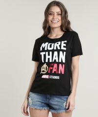 Blusa-Feminina-Marvel--More-Than-a-Fan--Manga-Curta-Decote-Redondo-Preta-9700799-Preto_1